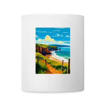 Devon West Country Vintage Reiseposter Souvenir - Tasse - Weiß - Vorne