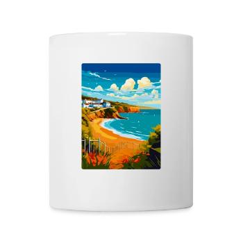 Devon West Country Vintage Travel Poster Souvenir - Mug - white - Front