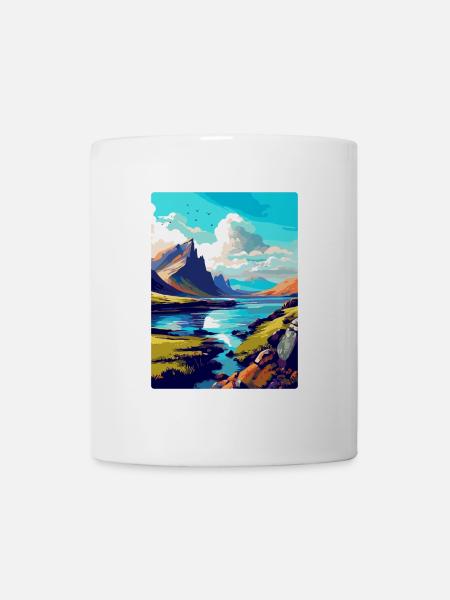 Isle Of Skye Scotland Uk Travel Poster Souvenir - Mug - white