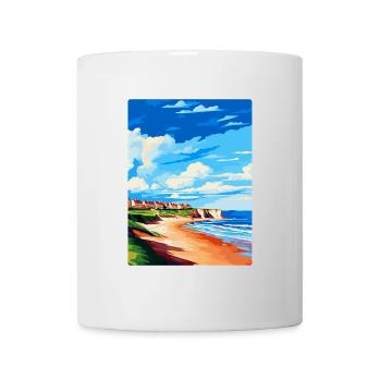 Filey Yorkshire Vintage Travel Poster Souvenir WPA - Mug - white - Front