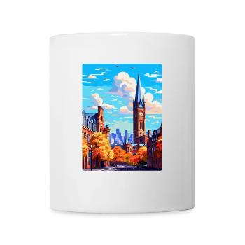 Manchester England Uk Reise Poster Souvenir WPA - Tasse - Weiß - Vorne