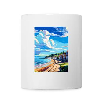 Lyme Regis Angleterre Royaume-Uni Affiche de voyage Souvenir WPA - Mug blanc - blanc - Devant