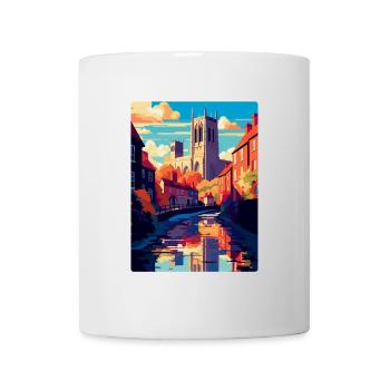 Durham Angleterre Royaume-Uni Affiche de voyage vintage souvenir - Mug blanc - blanc - Devant