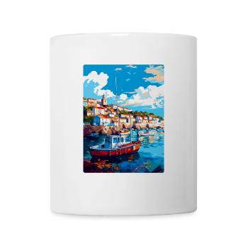 Brixham England Uk Vintage Reiseposter Souvenir - Tasse - Weiß - Vorne
