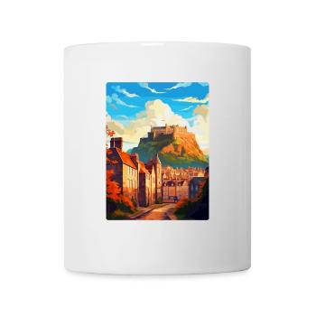 Edinburgh Scotland Uk Travel Poster Souvenir WPA - Mug - white - Front