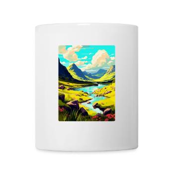 Die Highlands Schottland Großbritannien Reise Poster Souvenir - Tasse - Weiß - Vorne