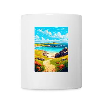 Scilly-Inseln Uk Vintage Reiseposter Souvenir - Tasse - Weiß - Vorne
