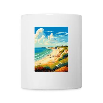 Hengistbury Head Angleterre Royaume-Uni Affiche de voyage souvenir - Mug blanc - blanc - Devant