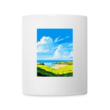 Crantock Cornwall England Uk Travel Poster WPA - Mug - white - Front