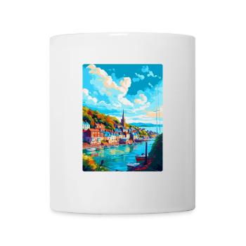 Dartmouth England Uk Travel Poster Souvenir WPA - Mug - white - Front