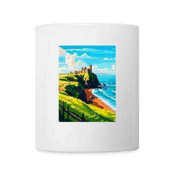 Dunnottar Castle England Uk Travel Poster Souvenir - Mug - white - Front