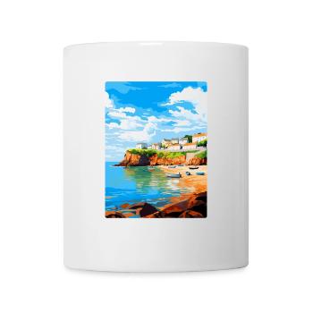 Portscatho Cornwall England Uk Travel Poster WPA - Mug - white - Front