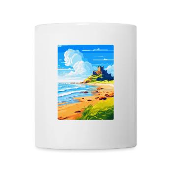Bamburgh Castle England Uk Travel Poster Souvenir - Mug - white - Front