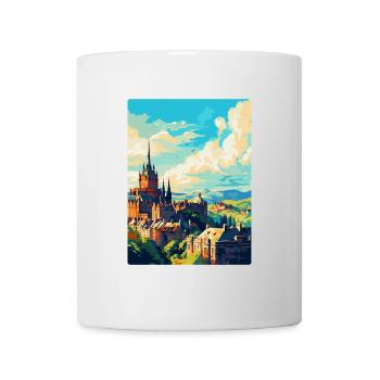Edinburgh Scotland Uk Travel Poster Souvenir WPA - Mug - white - Front