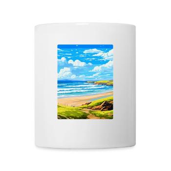 Constantine Bay Cornwall England Vereinigtes Königreich Reiseposter - Tasse - Weiß - Vorne