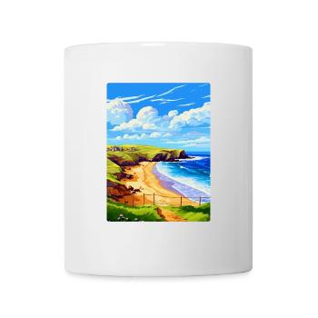 Holywell Bay Cornwall England Uk Travel Poster WPA - Mug - white - Front