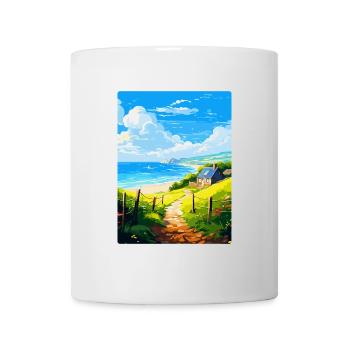 Lamorna Cornwall England Uk Travel Poster Souvenir - Mug - white - Front