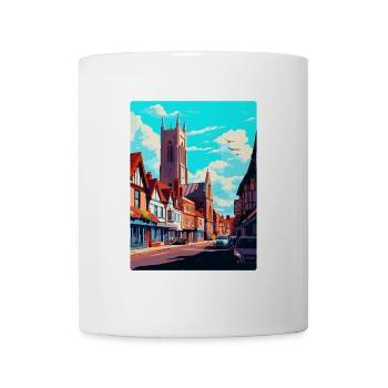 Hereford, England, Vereinigtes Königreich, Vintage, Reiseposter, Souvenir - Tasse - Weiß - Vorne