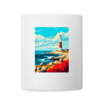 Portland Bill England Uk Reiseplakat Souvenir - Tasse - Weiß - Vorne