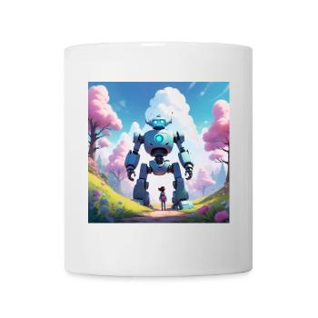 The little girl and her robot - Mug - white - Front