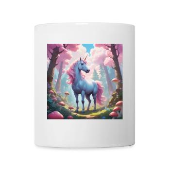 Licorne dans la forêt enchantée - Mug blanc - blanc - Devant