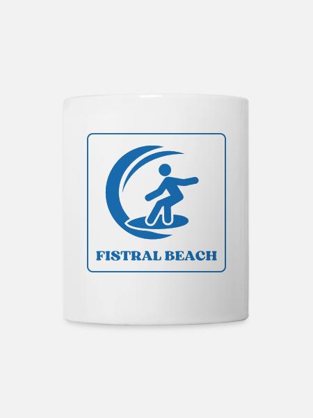 Fistral Beach Surf Design - Mug - white