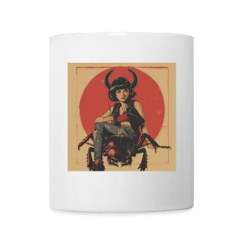 80er Jahre Anime Teen Beruhigender Hochwertiger Modedruck - Tasse - Weiß - Vorne