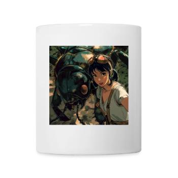 80er Jahre Anime Teen Beruhigender Hochwertiger Modedruck - Tasse - Weiß - Vorne
