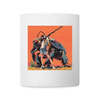 80er Jahre Anime Teen Beruhigender Hochwertiger Modedruck - Tasse - Weiß - Vorne