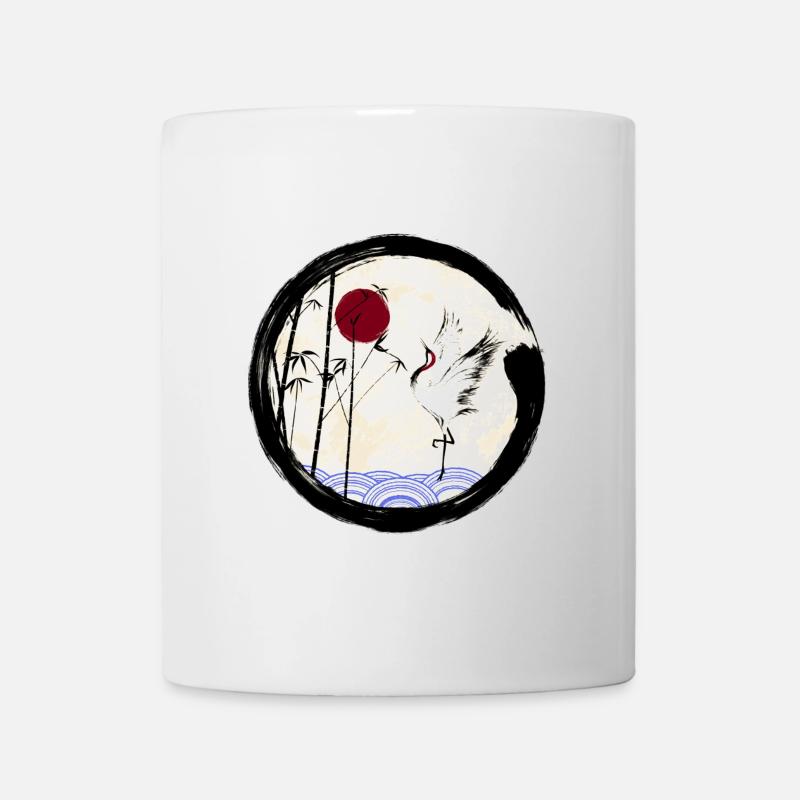Japanischer Kranich - Tasse - Weiß