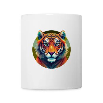 Tiger-Geometrische Schwingung - Tasse - Weiß - Vorne