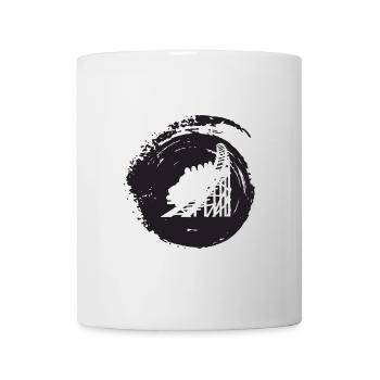 Grande roue de fête foraine de montagnes russes - Mug blanc - blanc - Devant