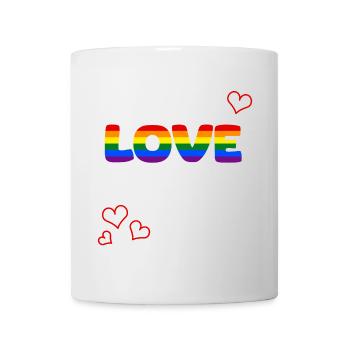 Amour arc-en-ciel : L’amour est tout - Mug blanc - blanc - Devant