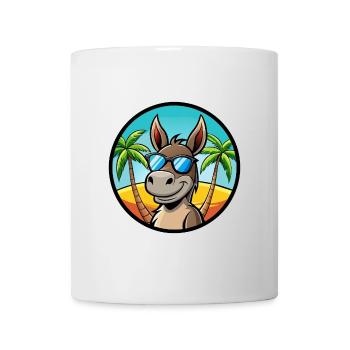 Donkey Funny Cartoon Summer Beach Sunglasses Cool - Mug - white - Front