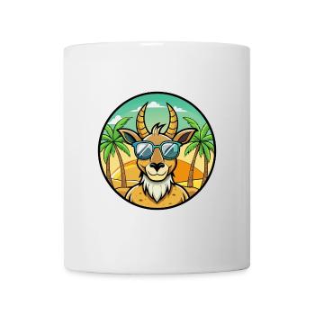 Lunettes de soleil de plage d’été de dessin animé drôle d’antilope - Mug blanc - blanc - Devant