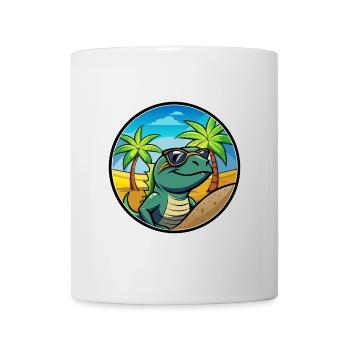 Lizard Funny Cartoon Summer Beach Sunglasses Cool - Mug - white - Front