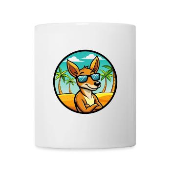 Kangaroo Funny Cartoon Summer Beach Sunglasses - Mug - white - Front
