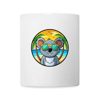 Koala Lustige Cartoon Sommer Strand Sonnenbrille Cool - Tasse - Weiß - Vorne