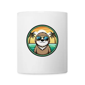 Sloth Funny Cartoon Summer Beach Sunglasses Cool - Mug - white - Front