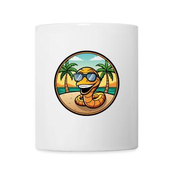 Snake Funny Cartoon Summer Beach Sunglasses Cool - Mug - white - Front
