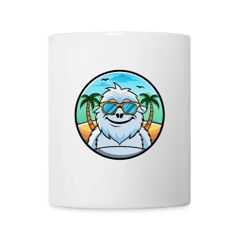 Yeti Lustige Cartoon Sommer Strand Sonnenbrille Aufkleber - Tasse - Weiß - Vorne