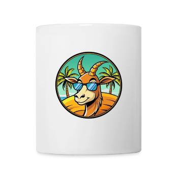 Lunettes de soleil de plage d’été de dessin animé drôle d’antilope - Mug blanc - blanc - Devant