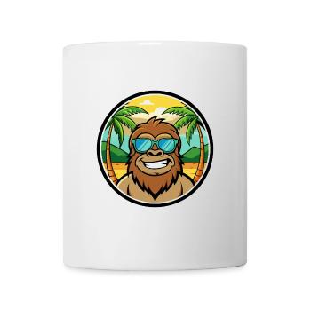 Bigfoot Funny Cartoon Summer Beach Sunglasses Cool - Mug - white - Front