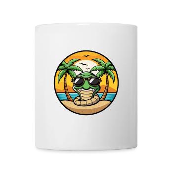 Snake Funny Cartoon Summer Beach Sunglasses Cool - Mug - white - Front