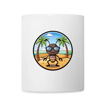 Ameise lustige Cartoon Sommer Strand Sonnenbrille Aufkleber - Tasse - Weiß - Vorne