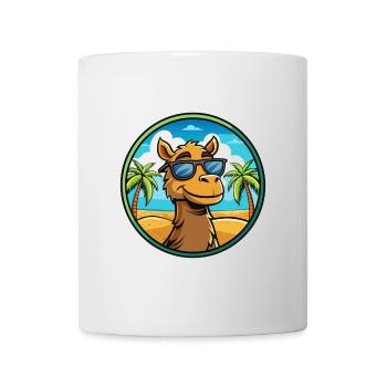 Kamel Lustige Cartoon Sommer Strand Sonnenbrille Cool - Tasse - Weiß - Vorne