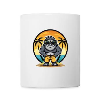 Gorilla Funny Cartoon Summer Beach Sunglasses Cool - Mug - white - Front