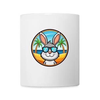 Rabbit Funny Cartoon Summer Beach Sunglasses Cool - Mug - white - Front