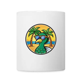 Peacock Funny Cartoon Summer Beach Sunglasses Cool - Mug - white - Front