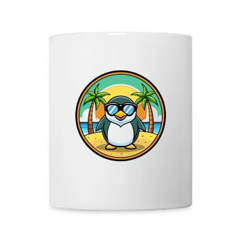 Penguin Funny Cartoon Summer Beach Sunglasses Cool - Mug - white - Front